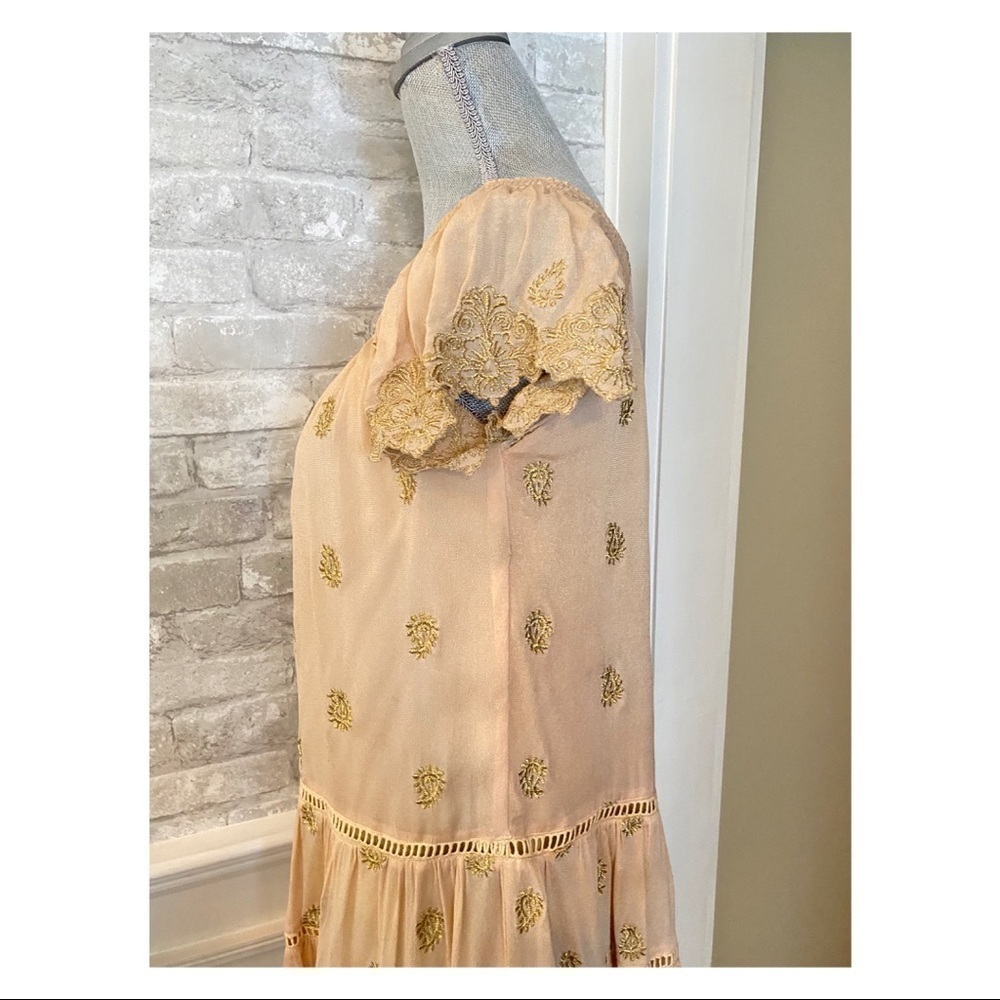 Muche & Muchette Mini Dress/ Blouse, RUFFLE BLUSH DRESS 0582 - Picture 4 of 5